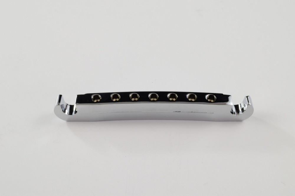 7-String Stop Tailpiece in Chrome and Black