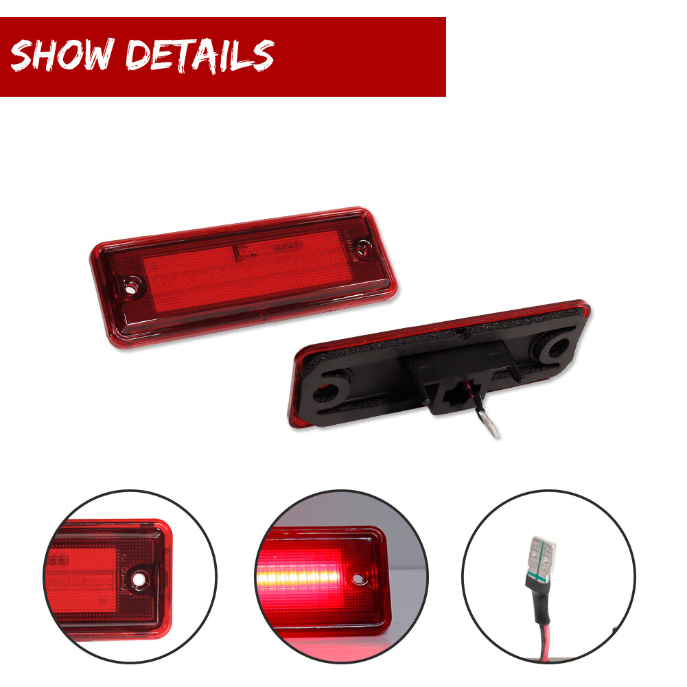 For 78-87 El Camino & Caballero Amber/Red LED Side Marker Parking Light Lamp Set