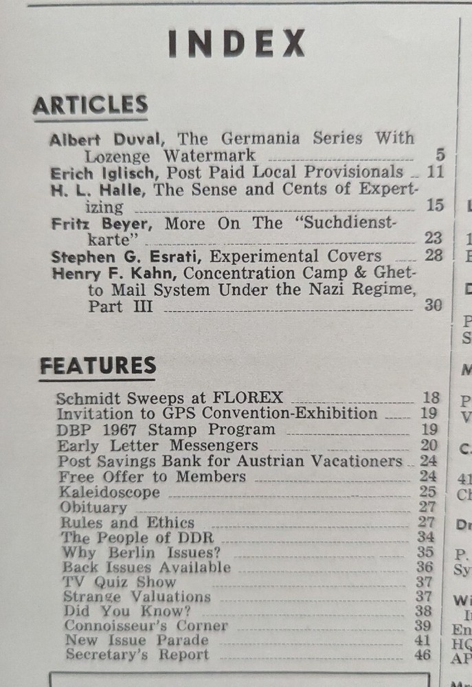 German Postal Specialist Jan 1967 Local Provisionals Cover Woldenberg POW Card