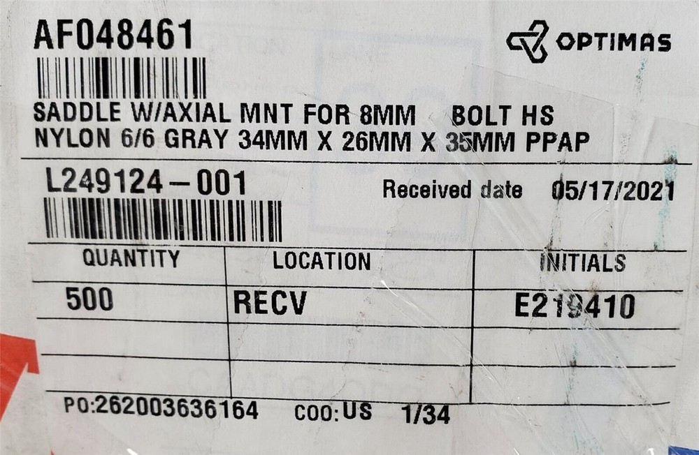 HellermannTyton SAM83HIRHSH1 Axial Oval Mount Bolt Hole Diameter .31" 500 Count