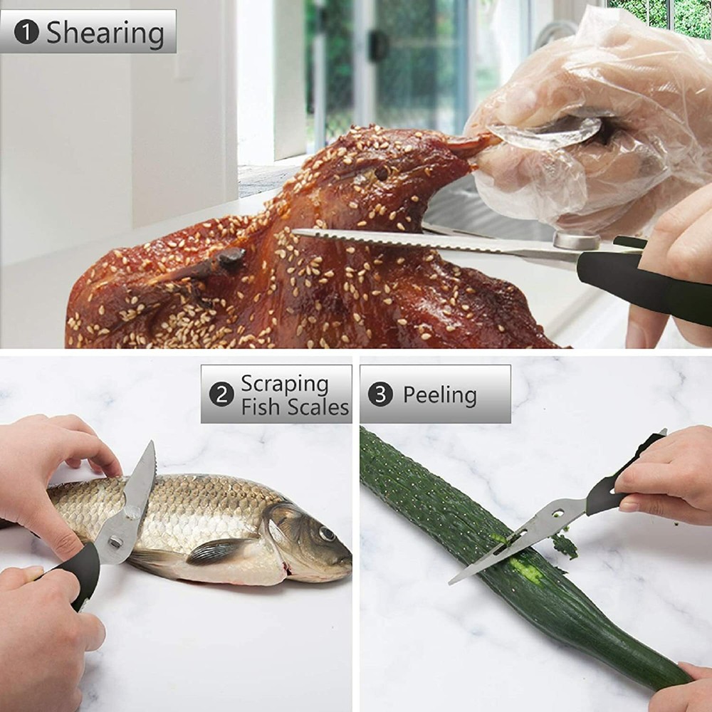 Prinoff Kitchen Shears Heavy Duty Multi Utility Cooking Scissors Chicken / Meat