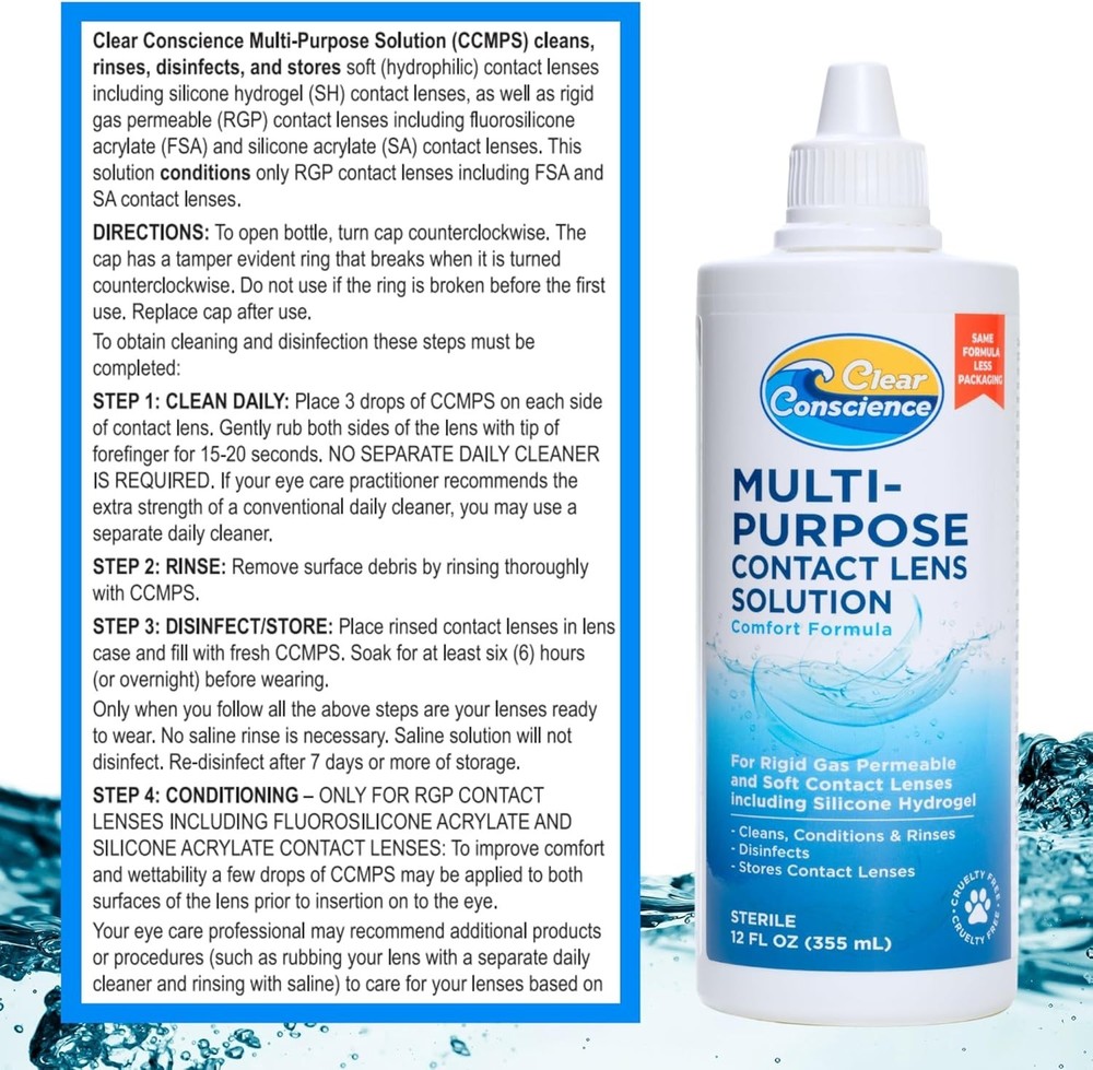 Multi Purpose Solution For Soft Contact Lenses 12 Oz