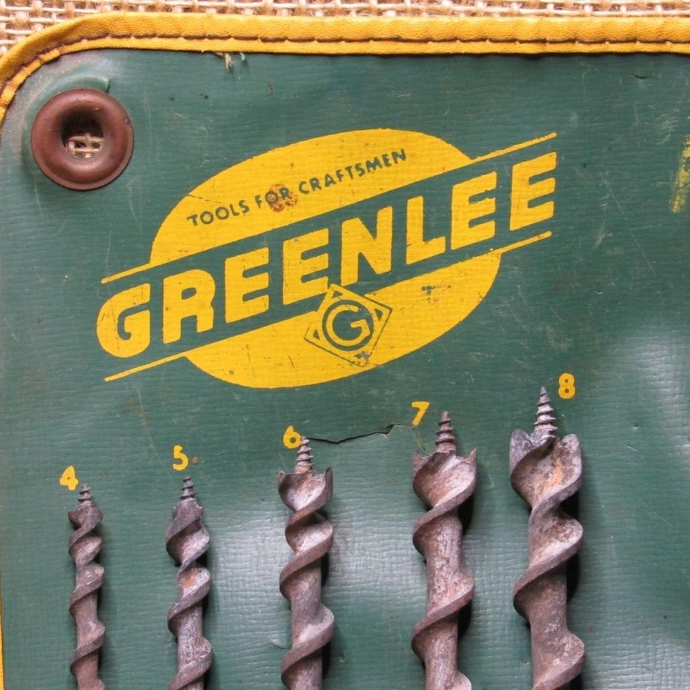 GREENLEE No. 22R5 13 PC. Auger Drill Bit Set ~ Brace Drill ~ Missing 2 Bits USED