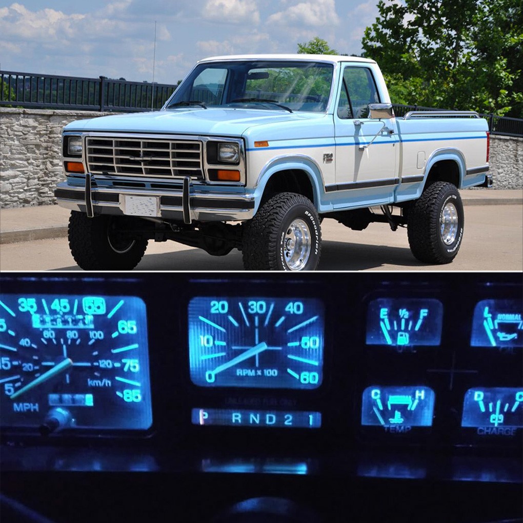 Gauge Cluster LED Dash Kit Ice Blue For Ford 1980-1986 F100 F150 F250 F350 Truck