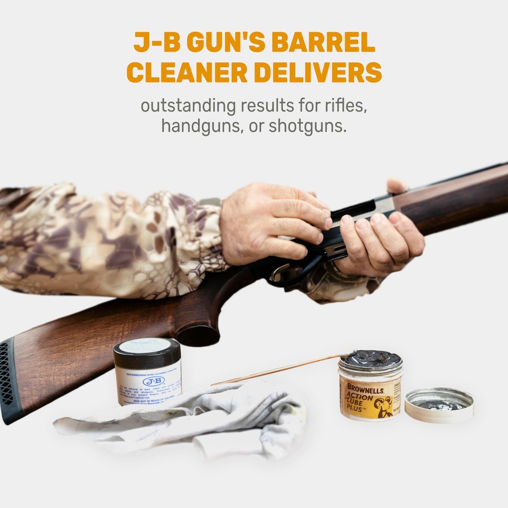 J-B Non-Embedding Bore Cleaning Compound Gun Barrel Cleaner Solvent Oil-Paste...