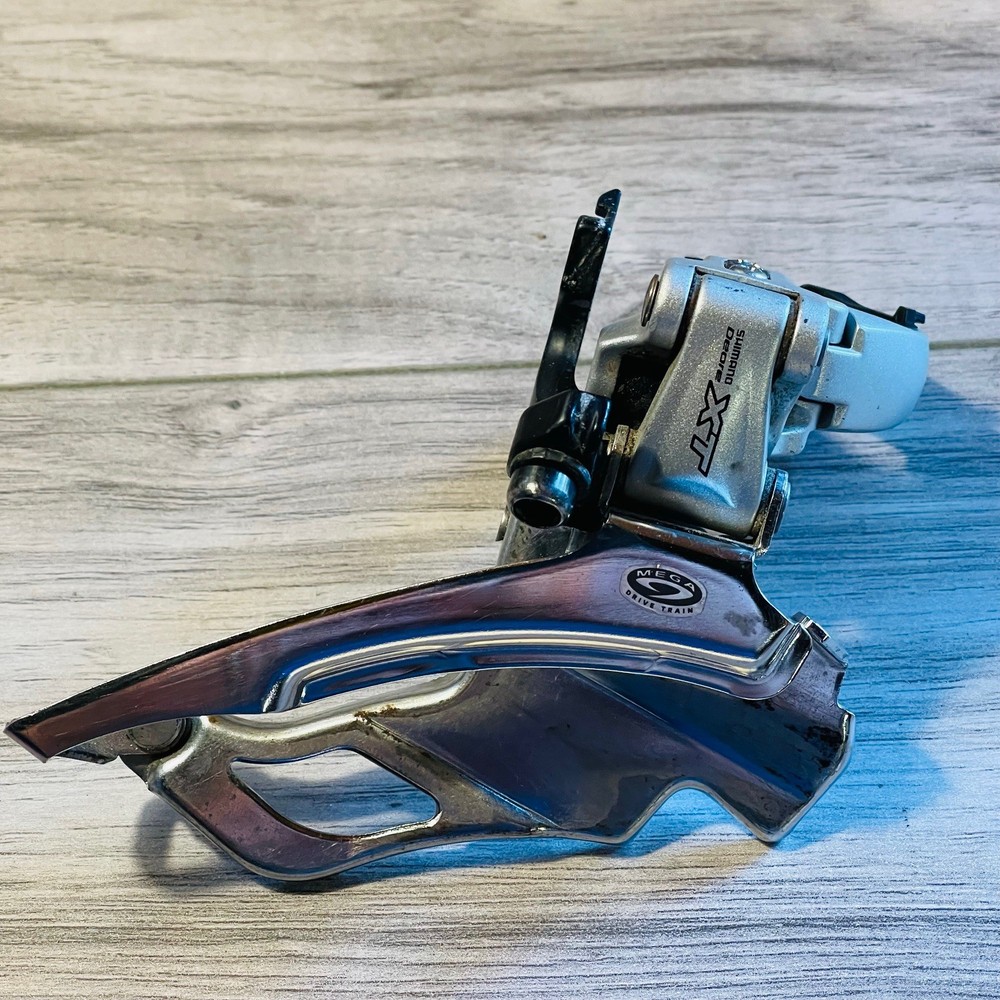 Shimano Deore XT FD-M761 34.9 + 31.8 Adapter Front Derailleur Dual Pull 