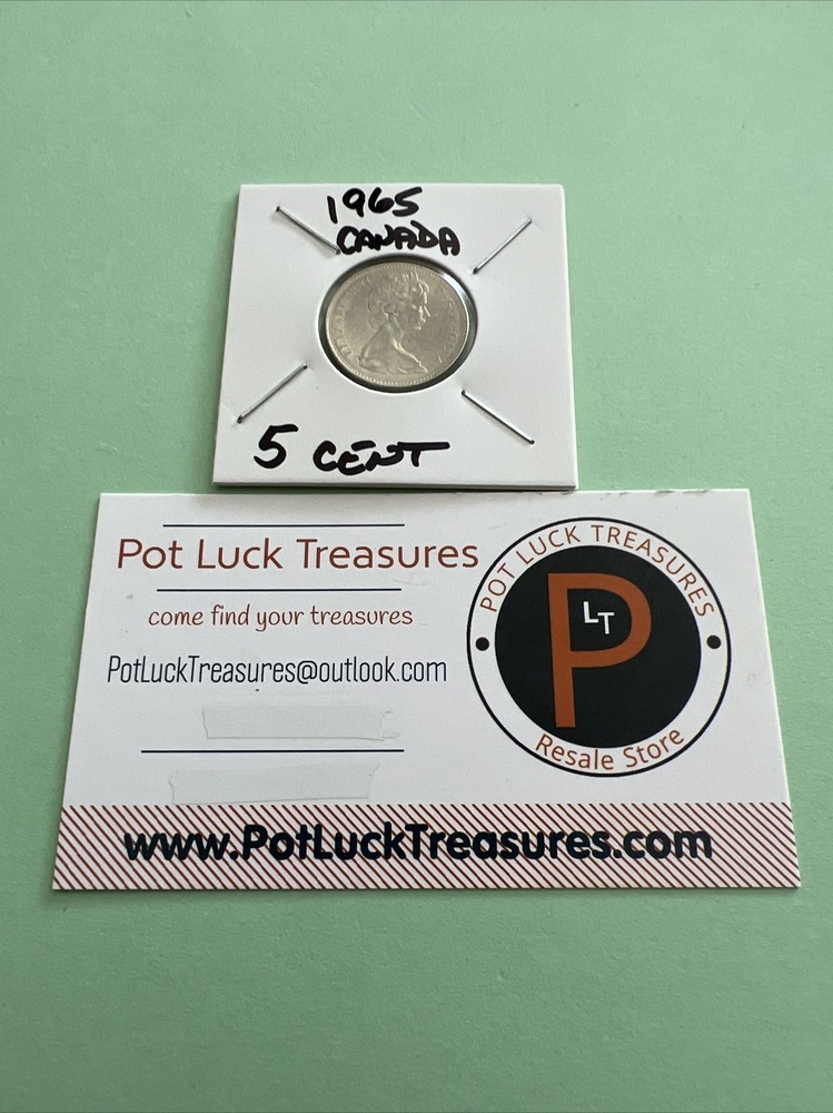 1965 Canada 5 Cents coin circulate.