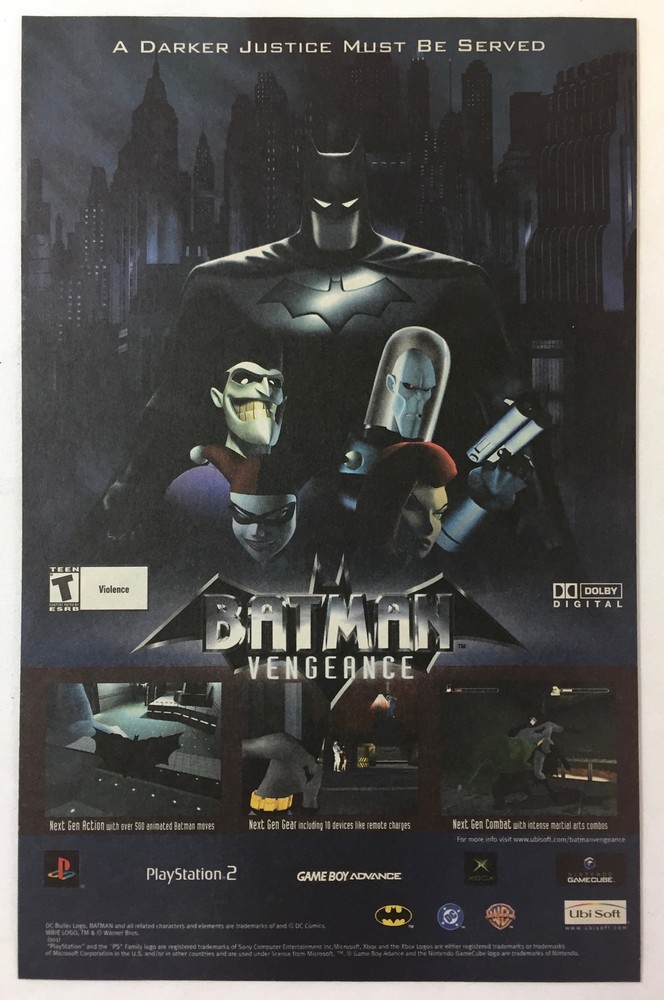2002 video game ad page ~ BATMAN VENGEANCE