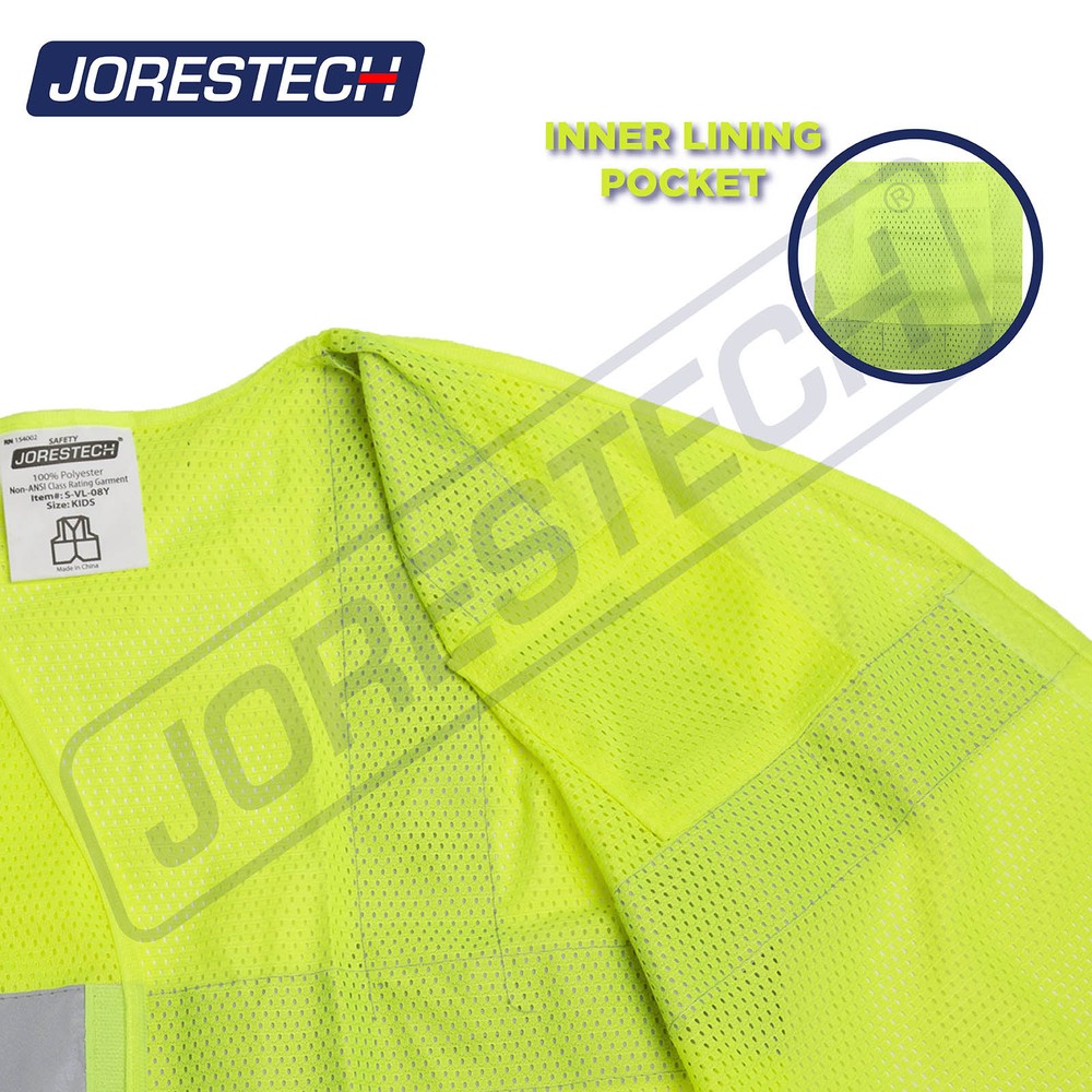 Safety Vest Crew Printed Pockets Class 2 Reflective High Vis JORESTECH
