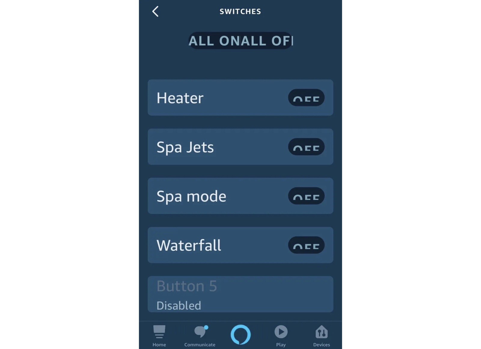 Jandy 7441 (Alexa) Spa Switch Remote - Spa side Remote - 4 relays & Temperature