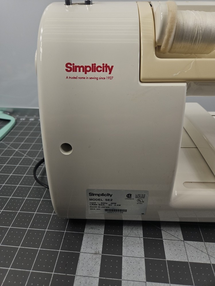 Simplicity Embroidery Only Machine Model SE2 Touch Screen White Works