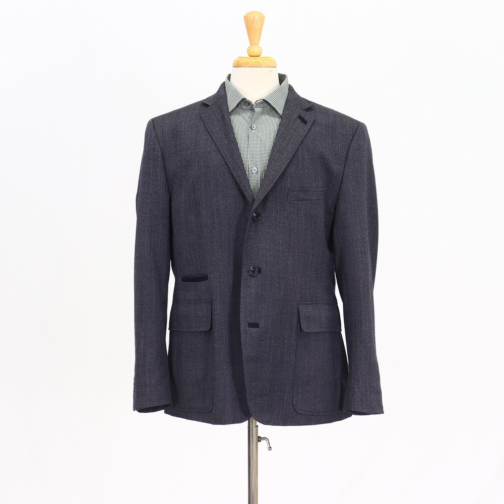 Stafford 46R Gray Sport Coat Blazer Jacket Solid 3B Wool
