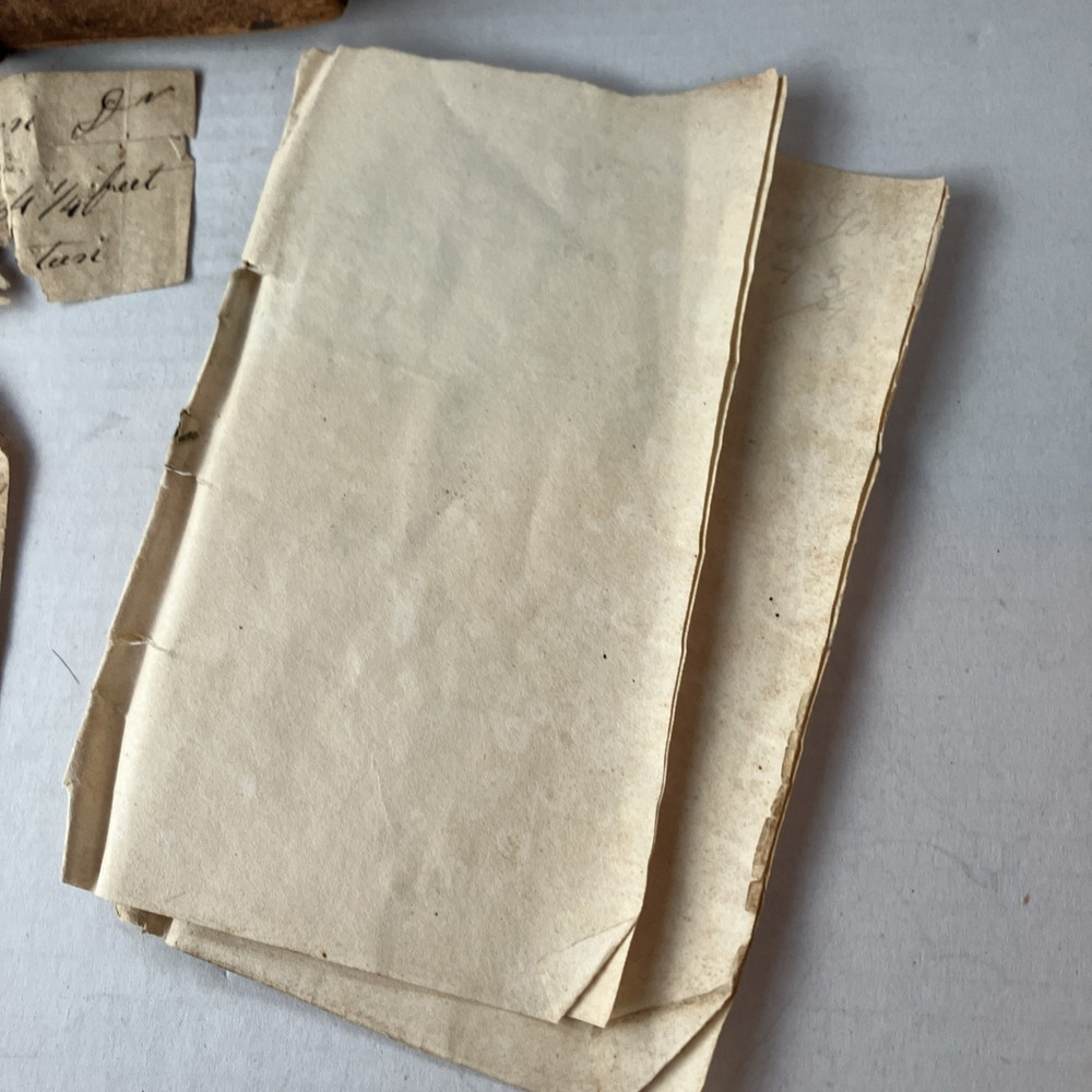 1800's Civil War Era Wallet / DOCUMENT HOLDER W/papers Dated 1833 Antique