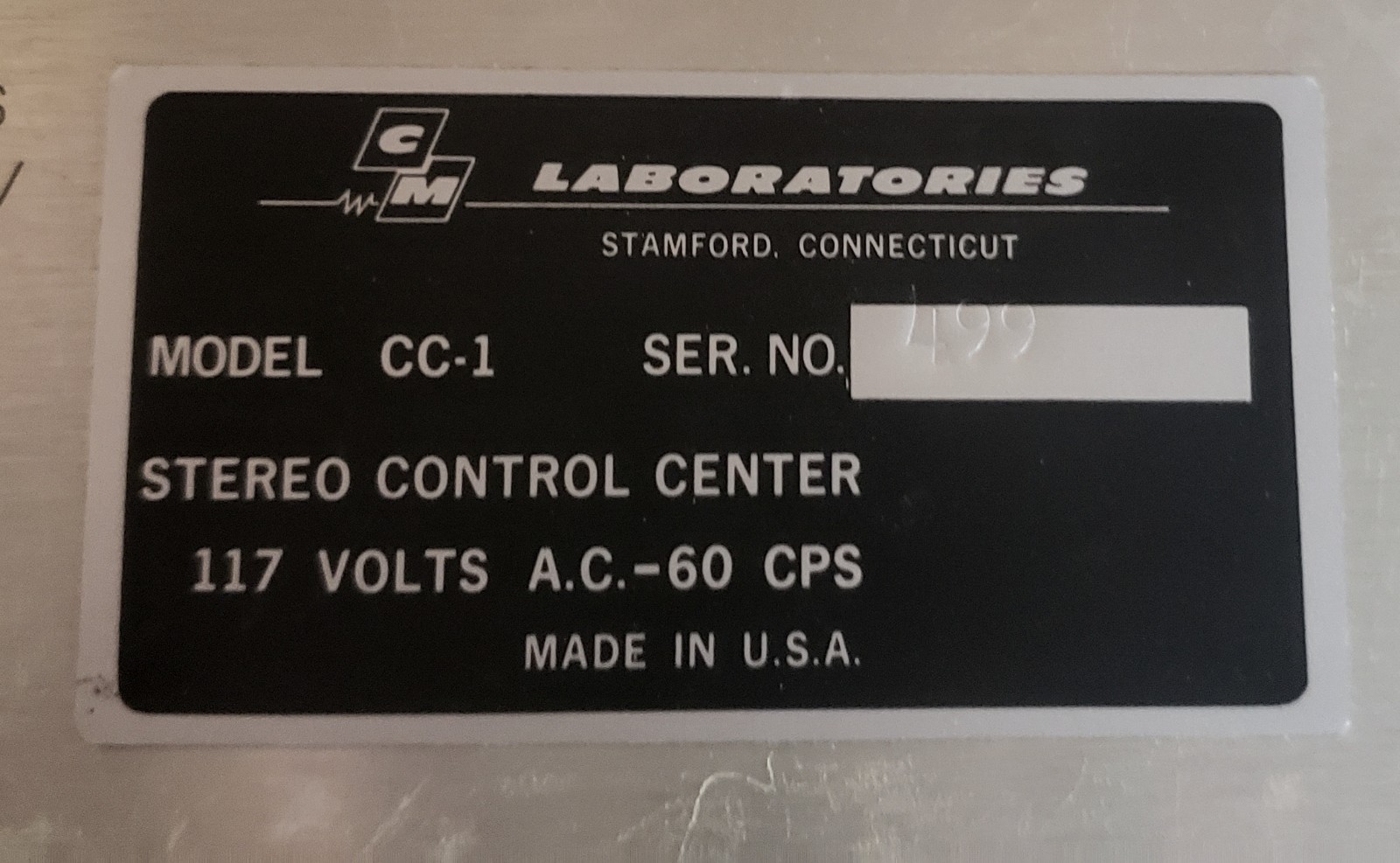 RARE CM Laboratories Labs CC-1 S.S. Preamplifier Control Amplifier w/Wood Case