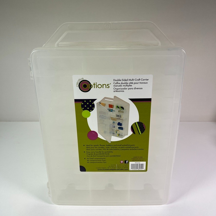 Creative Double-Sided Multi-Craft Carrier Plastic Case Carry Thread Organizer