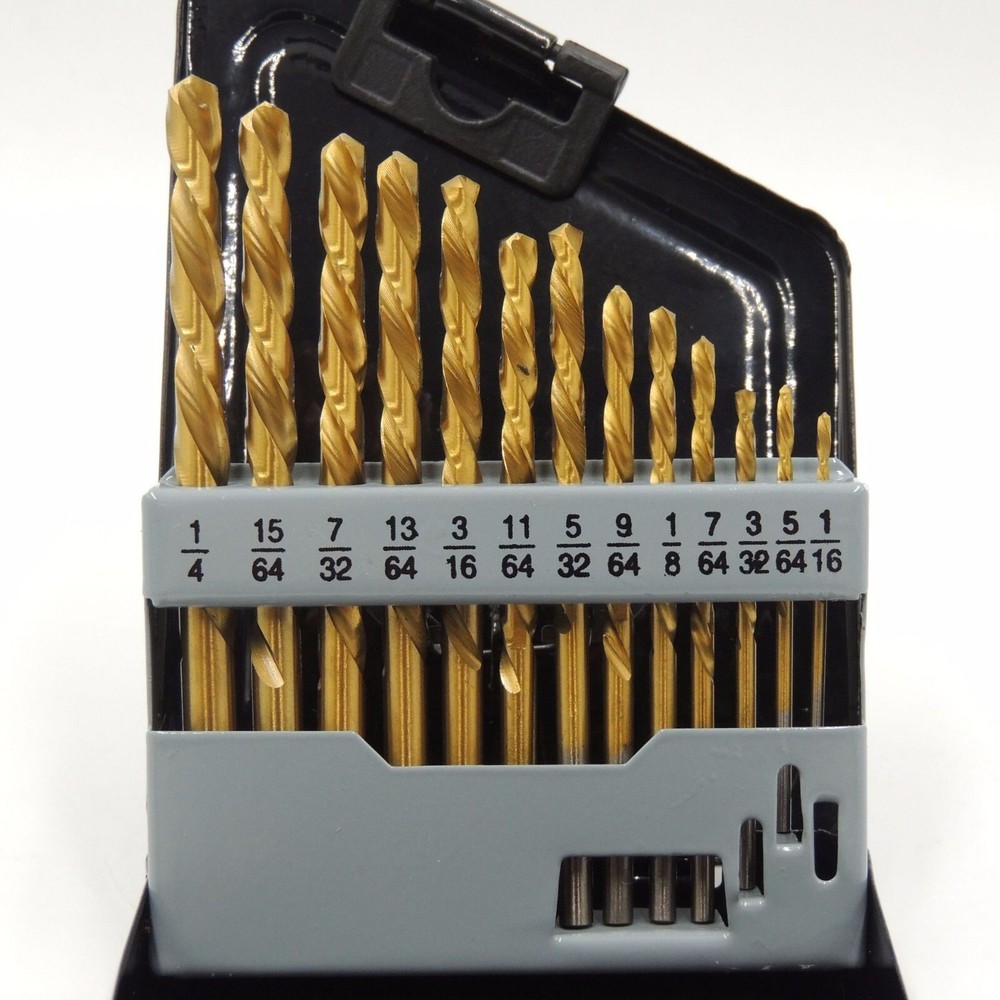 13 PC LEFT HANDED DRILL BIT SET BACKWARDS STEEL REVERSE BOLT REMOVER