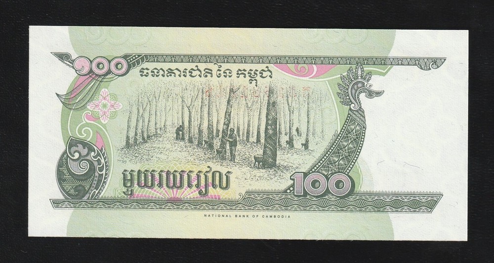 Cambodia 100 Riel 1998 P 41 b UNC