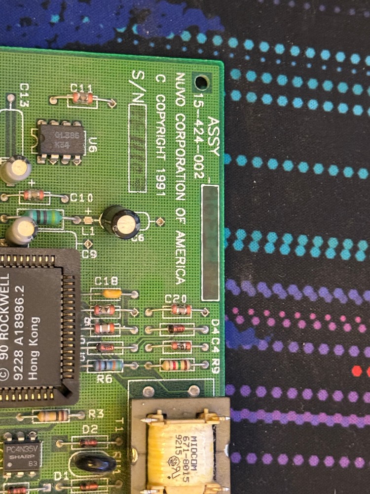 Nuvo Corporation ISA PC modem NOT TESTED