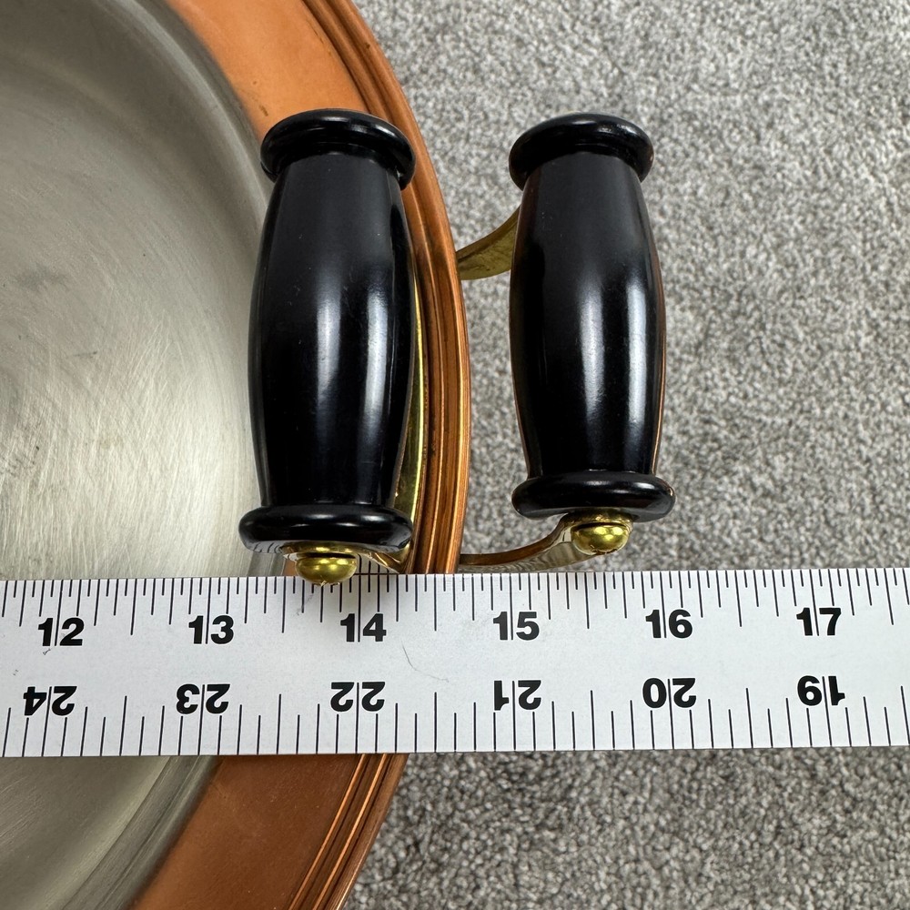 Copper Double Boiler 5 Piece Brass Burner Stand Warming Serving Buffet Catering