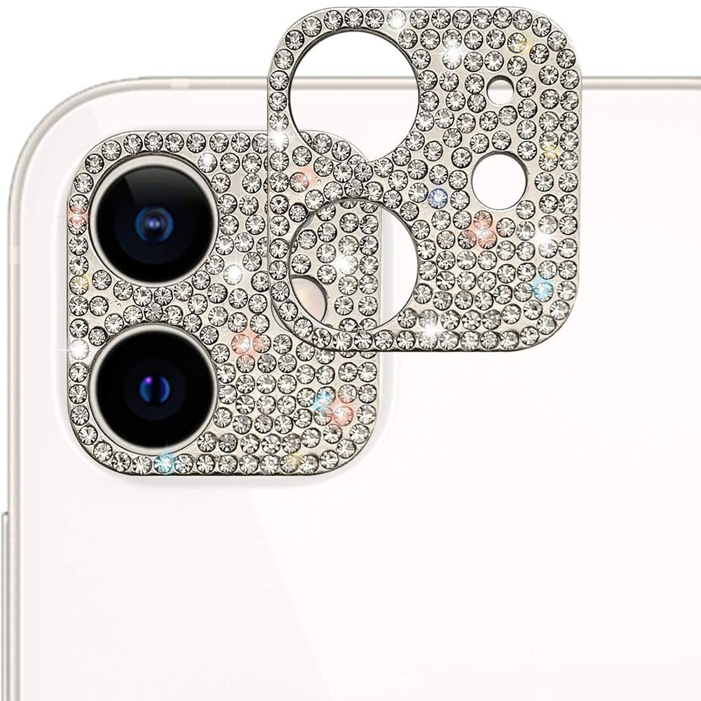 For iPhone 15 14 Plus 13 12 Pro Max Bling Diamond Camera Lens Screen Protector