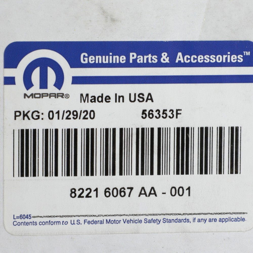 Genuine Mopar 2019 Dodge Durango Remote Starter System Kit 82216067AB