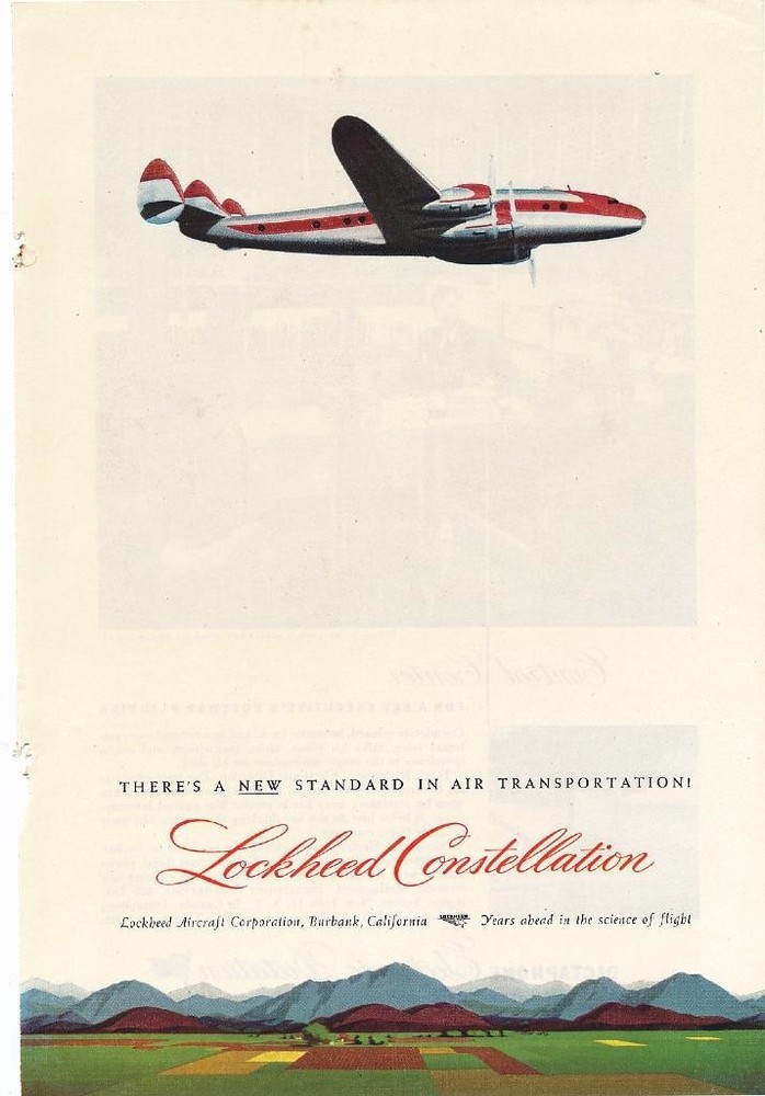 Magazine Ad - 1945 - Lockheed - World War II - Constellation  (#2)