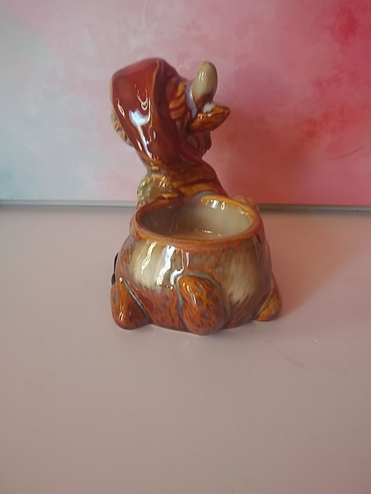 Vintage Glazed Deer Tealight Holder