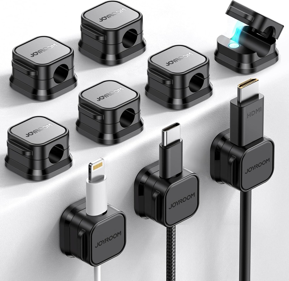 Magnetic Cable Clips [Cable Smooth Adjustable] Cord Holder, Under Desk