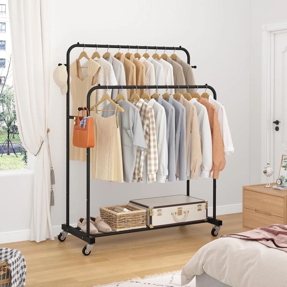 Multi-functional Clothing Rack with Hooks