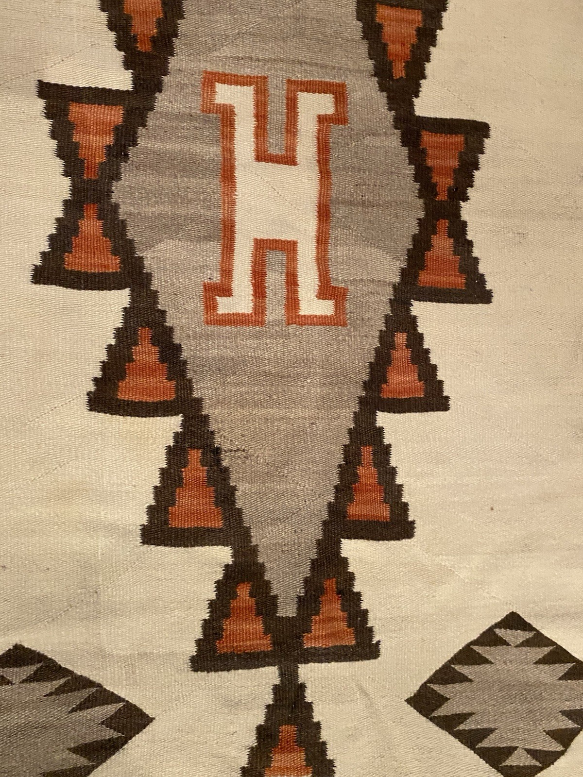 Antique Navajo Trading Post Rug Ganado Western Reservation 1915 Native American