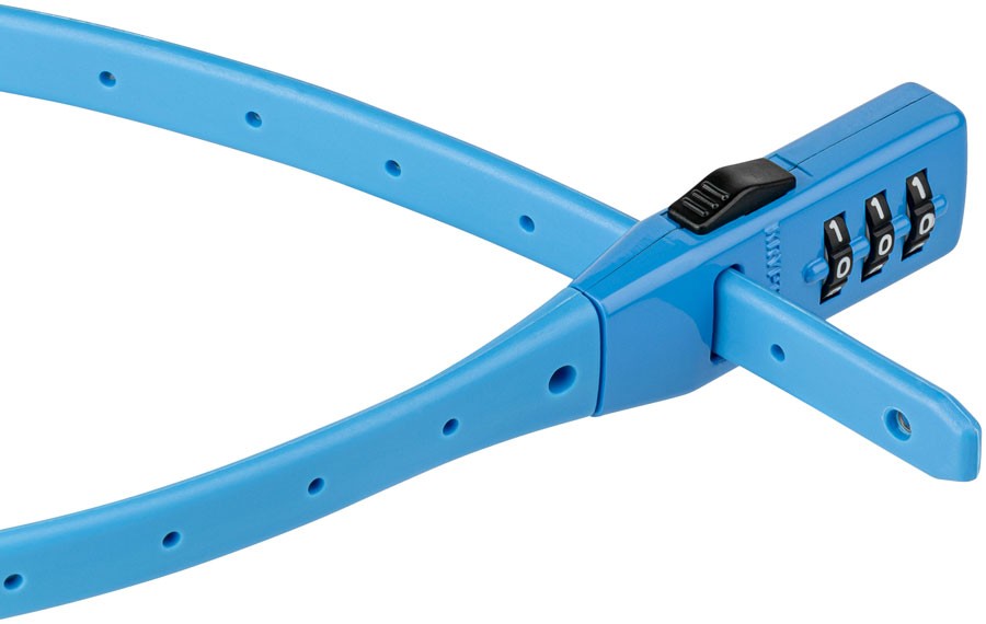 Kryptonite Click Lock Combo Cable Lock 10mm Steel Core, 45cm, Blue, Resettable