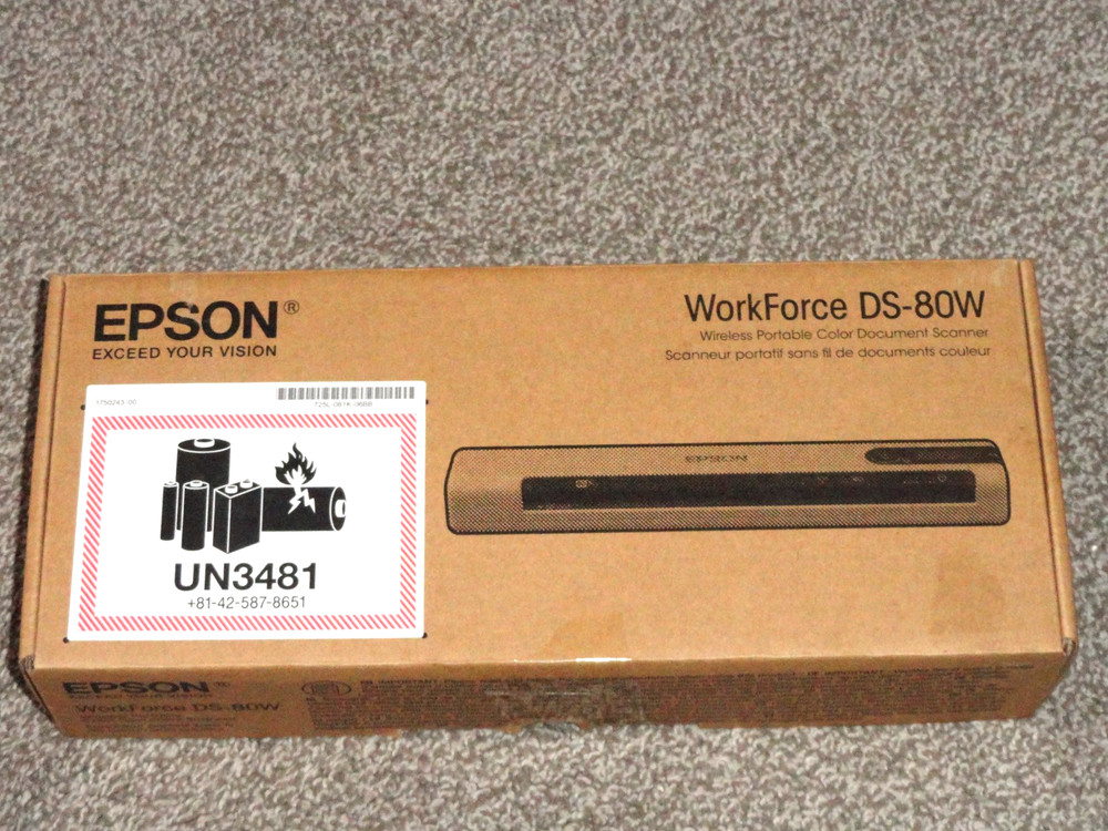 Epson Workforce DS-80W Wireless Portable Color Document Scanner