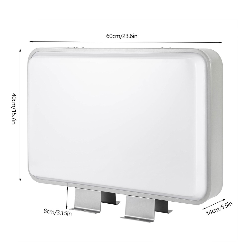 LED Rectangle Double-sided Advertising Light Box Illuminated Projecting Sign US~