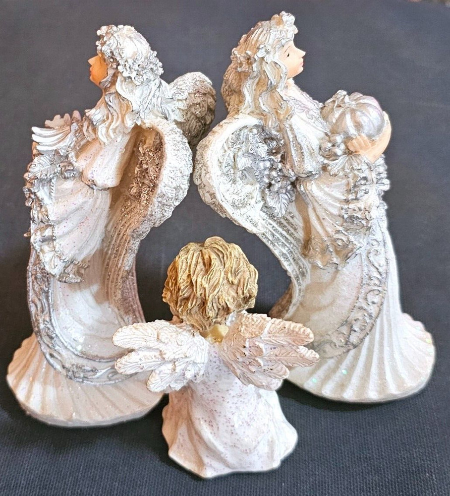 3pc Decorative Resin Angel Figures