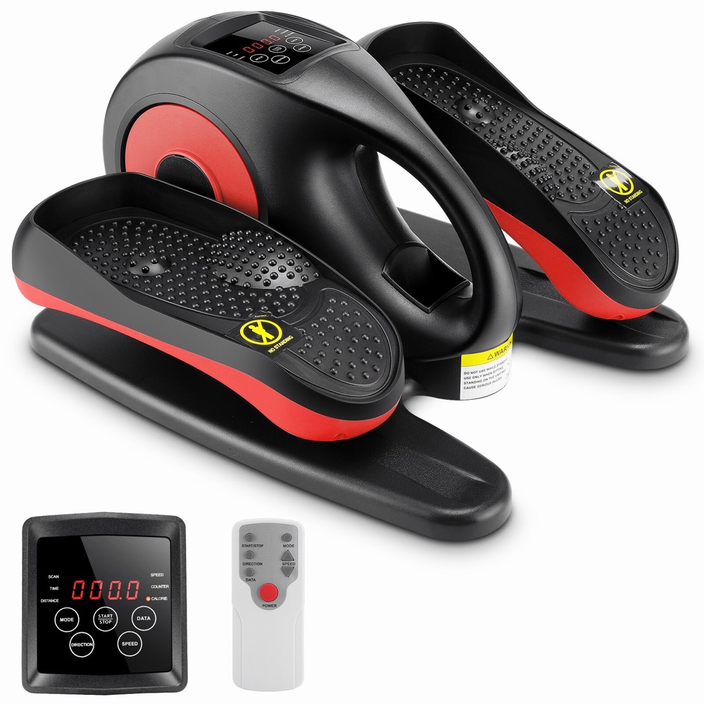 Under Desk Elliptical Pedal Exerciser Seated Elliptical Machine w/Remote & LCD👍