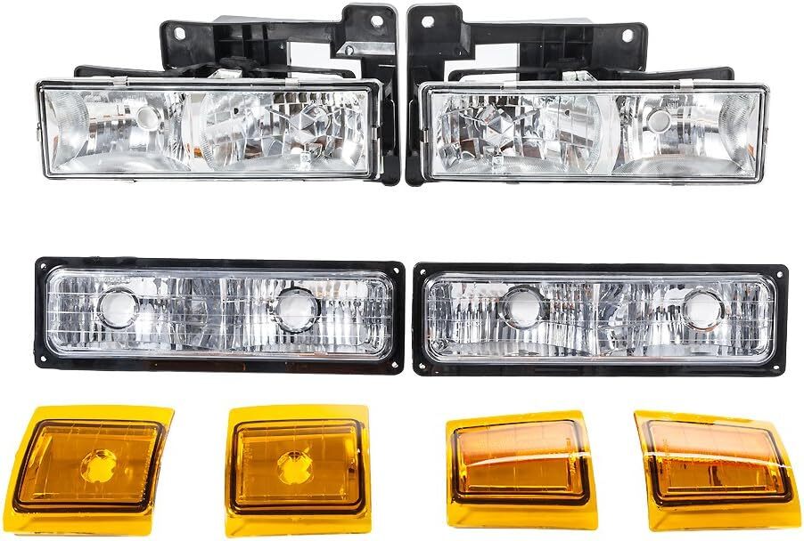 Headlights & Corner Parking Lights for 1994-1998 Chevy C/K 1500 2500 3500 Truck
