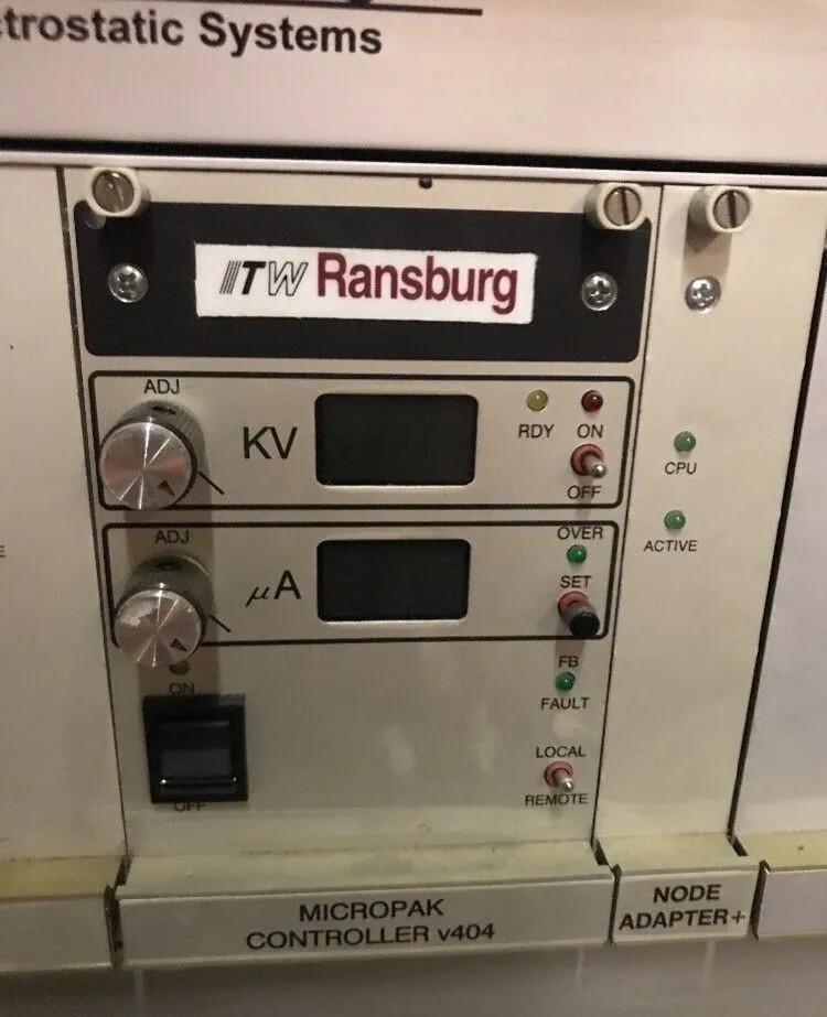 ITW Ransburg Electrostatic Systems Controller Micropak Controller V404 Warranty