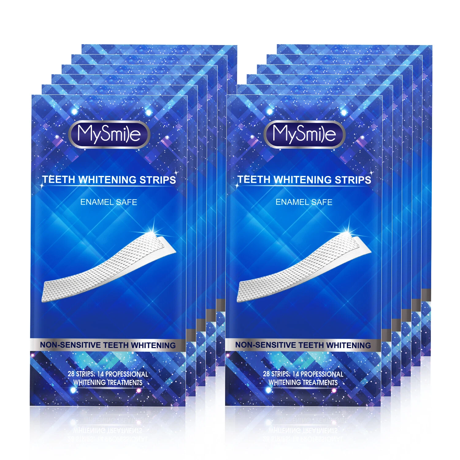 MySmile 28pc 6%HP Teeth Whitening Strips Non Sensitive Tooth Whitener Kit