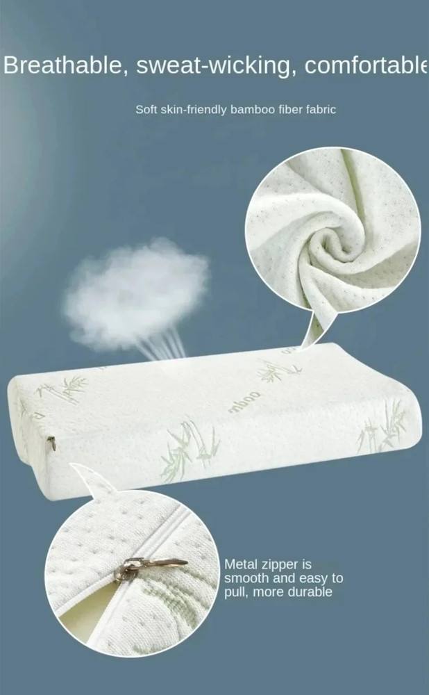 Memory Foam Cervical Contour Orthopedic Neck Support Bed Pillow for Sleeping Aid