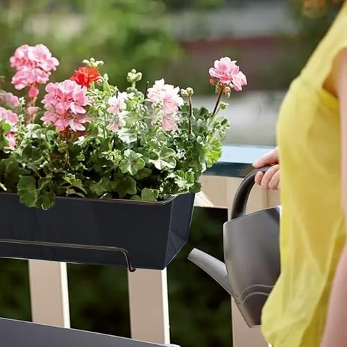 Rectangle Window Box Liner Felt Planter Basket Liner Insert Black 4PCS 24Inch