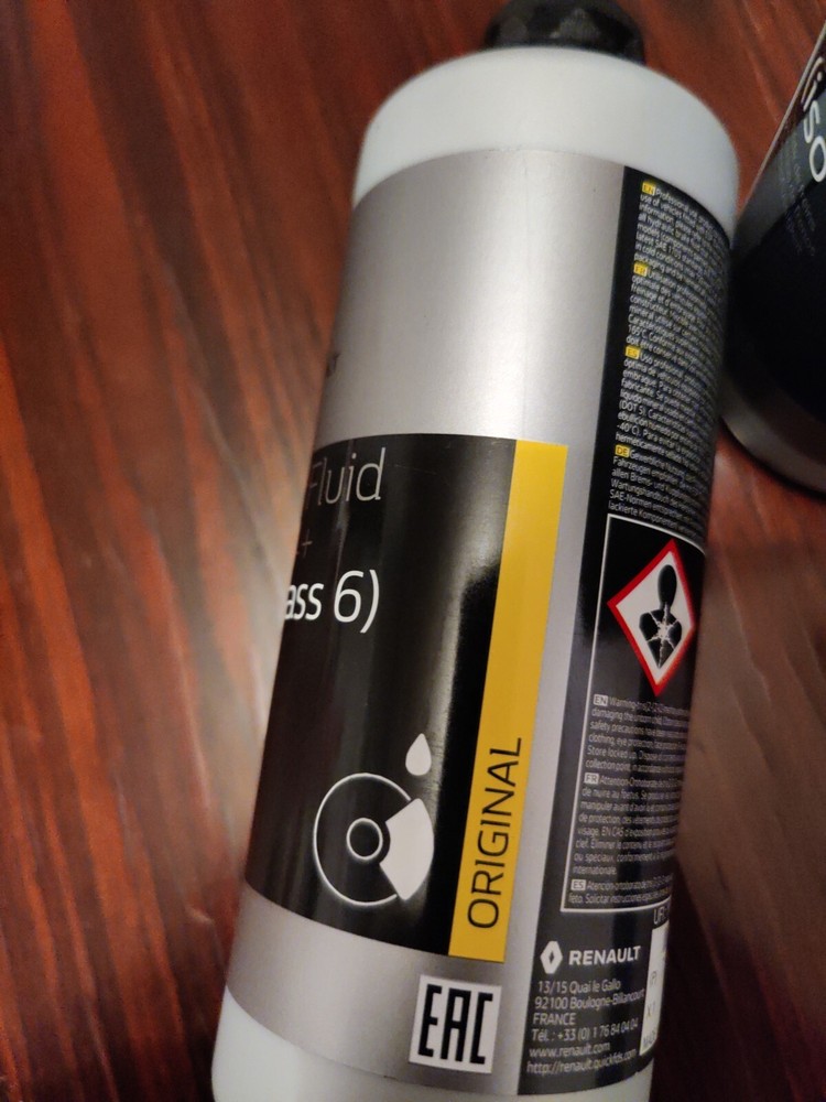 RENAULT BRAKE FLUID DOT4+ (ISO CLASS6) BRAKE FLUID REF 7711575504 - Original