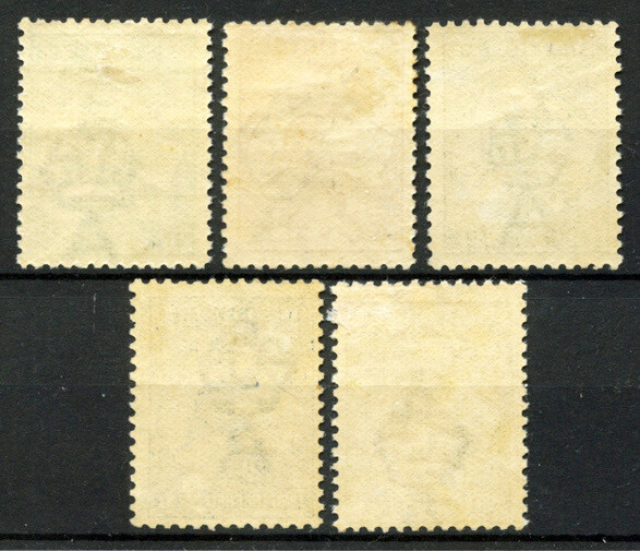 1st WMK 1/2d~3d ROO 1ST WMK 5 VALUES MLH NICE SET.