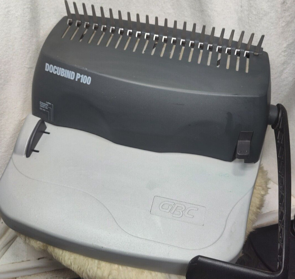 GNC DOCUBIND BINDING MACHINE MODEL: P100 COMBINATION HOLE PUNCH & BINDING IN ONE