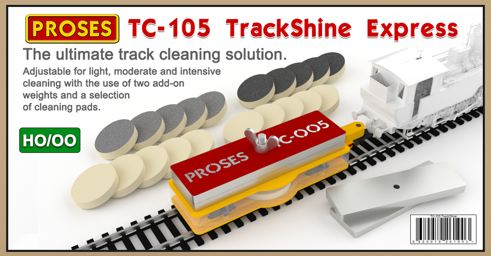 PROSES TS-105 TrackShine Express HO - The Ultimate Track Cleaning Solution