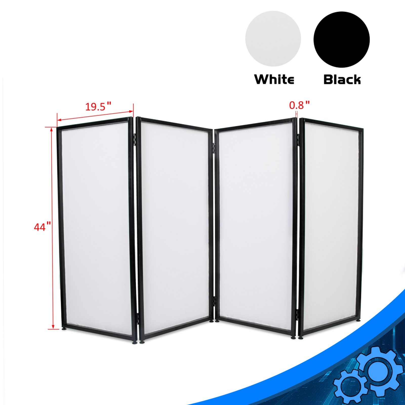Portable DJ Event Facade Black/White Scrim Frame Booth w/ Travel Bag Case