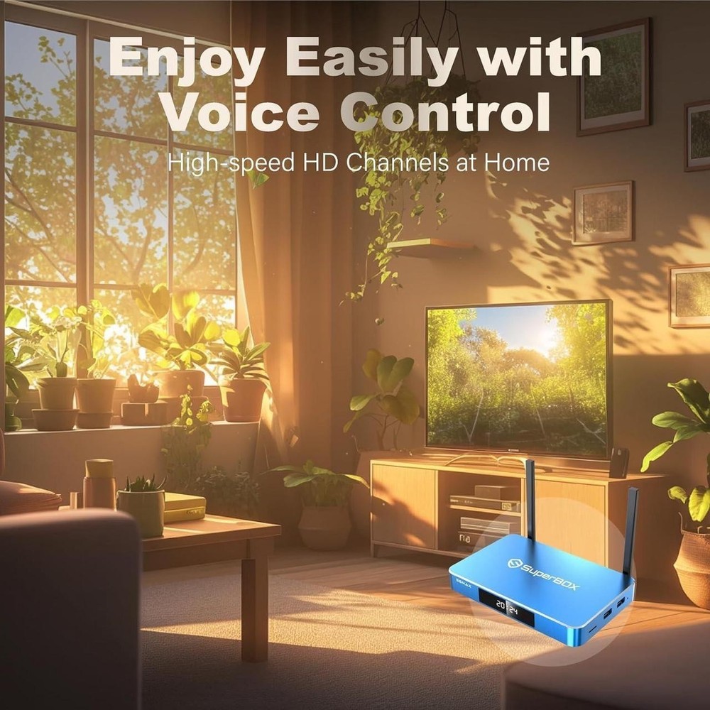 NEW 2025 Model Blue SuperBox S6 Max Keyboard remote BlueTooth-box free apps