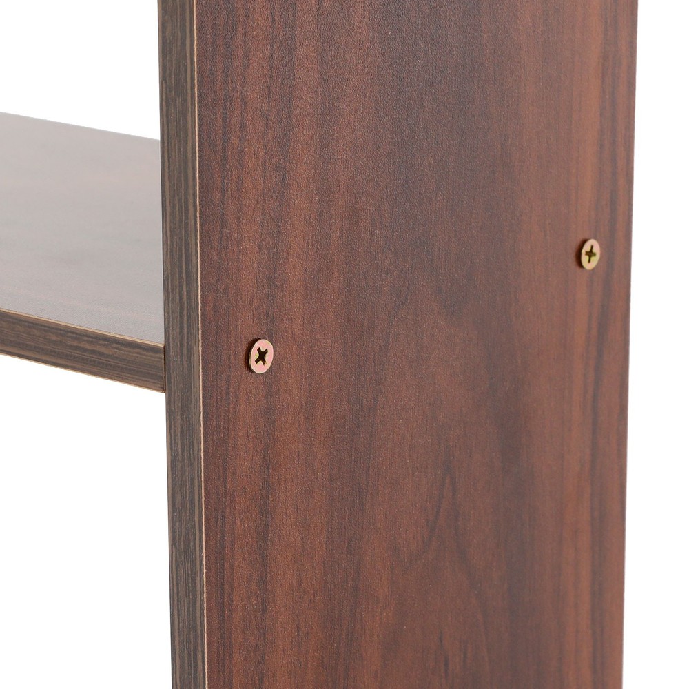 3-Tier Expandable Bookcase Open Storage Shelf Retractable Book Storage Rack