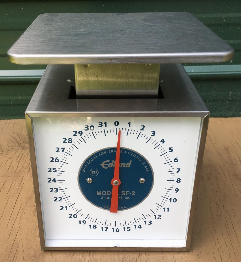 Edlund SF-2 Counter Dial Type Portion 2 LB x 1/4 oz Scale 32oz mechanical