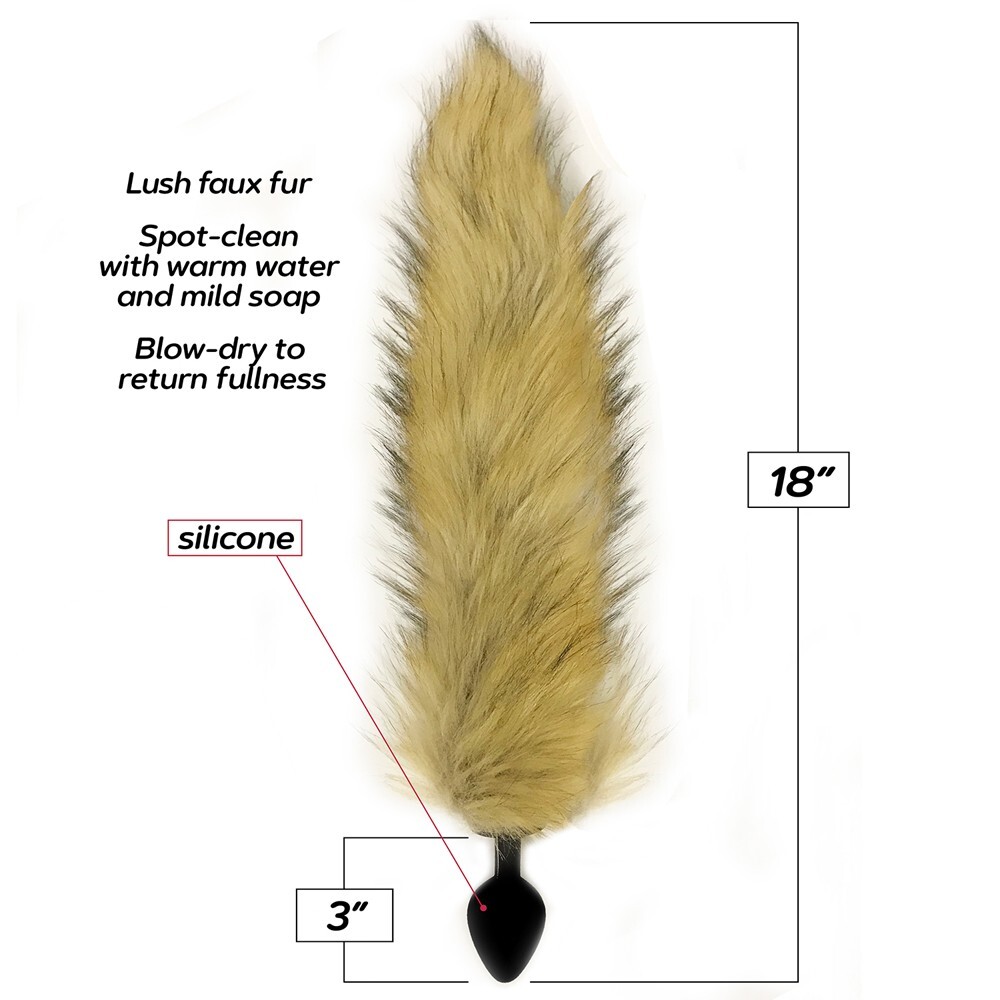 Butt Plug Foxy Silicone Fox Tail Gold