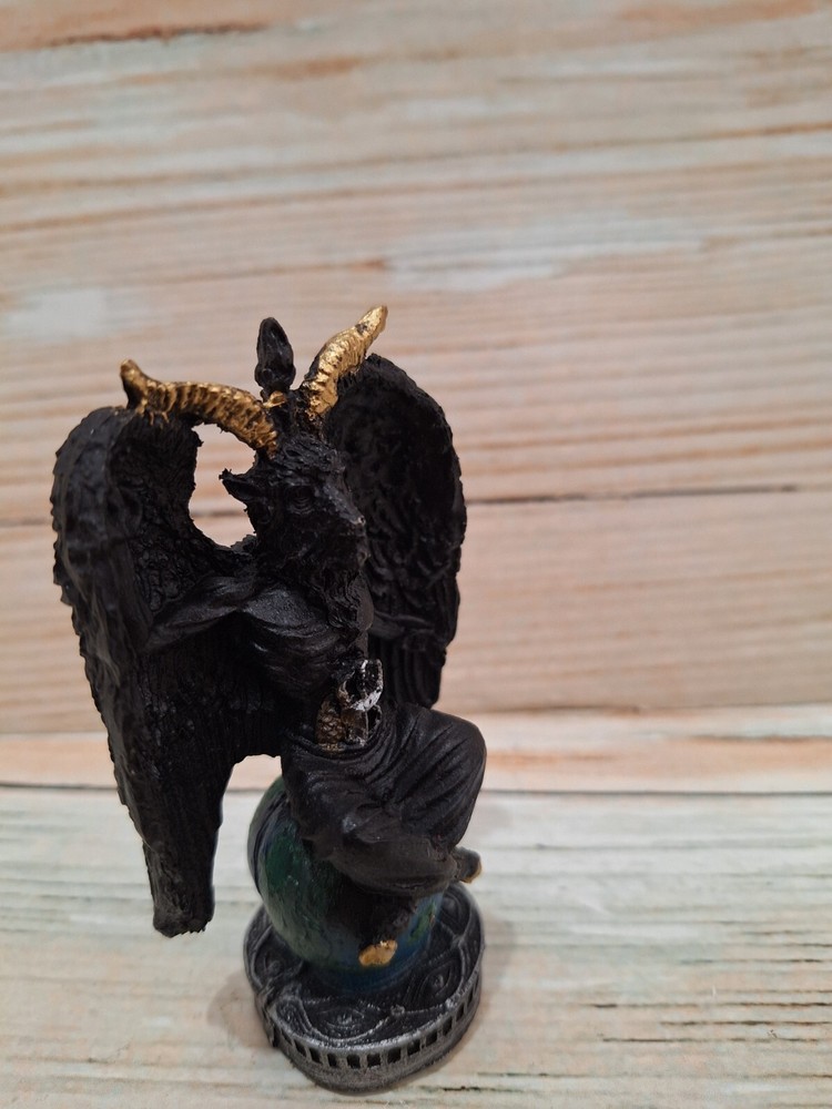 Templar Sabbatic Goat Baphomet Satan Black / Size 4.5" X 2.5" / Devil / Evil